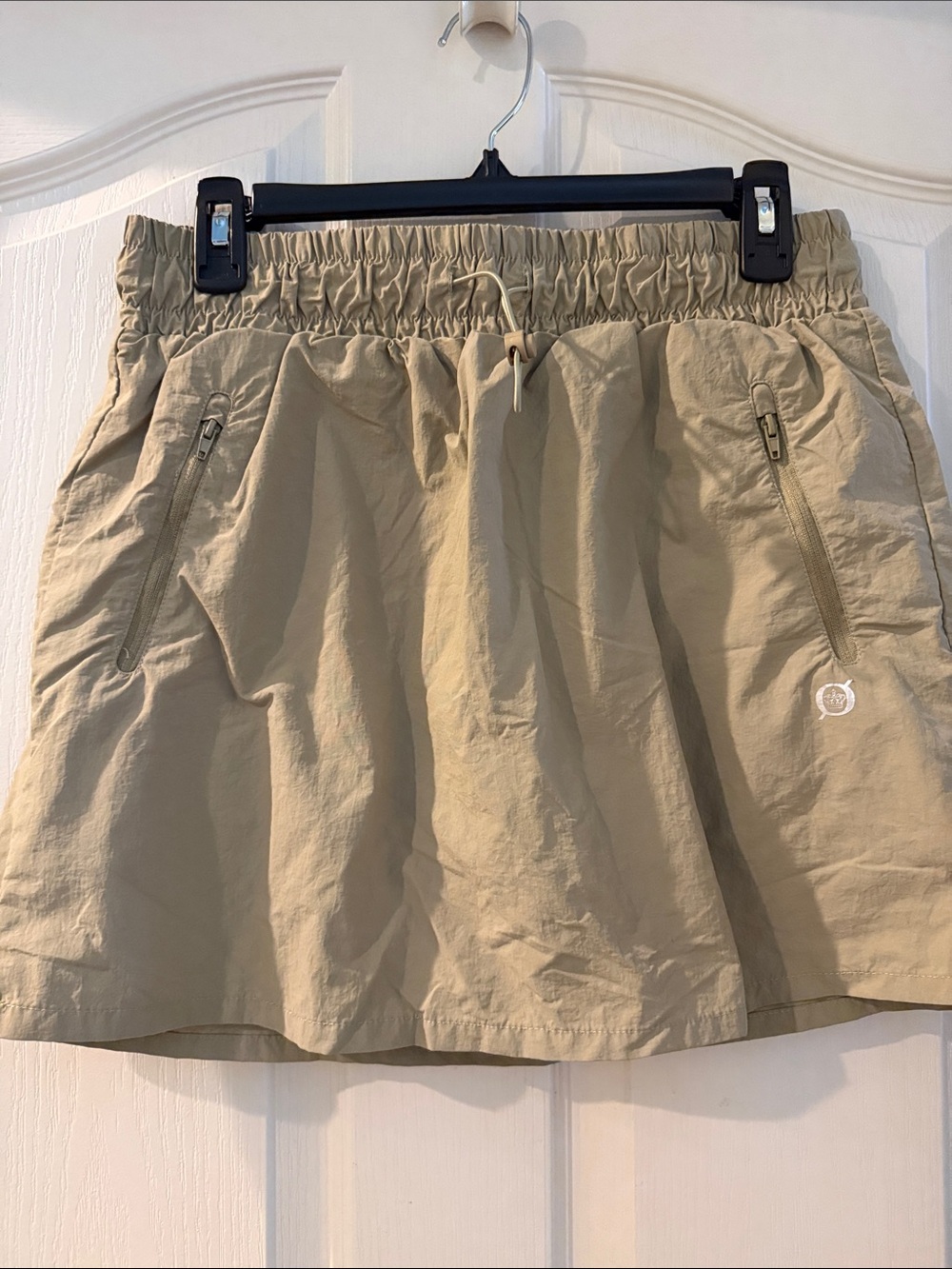 Born Beige Drawstring Skort with Zip Pockets